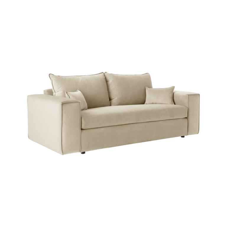 01 de canapes et fauteuils canapes convertibles 3 places essentiels par camif beige tissus orel camif 100396414104 ESSENTIELS PAR CAMIF - Canapé velours Orel