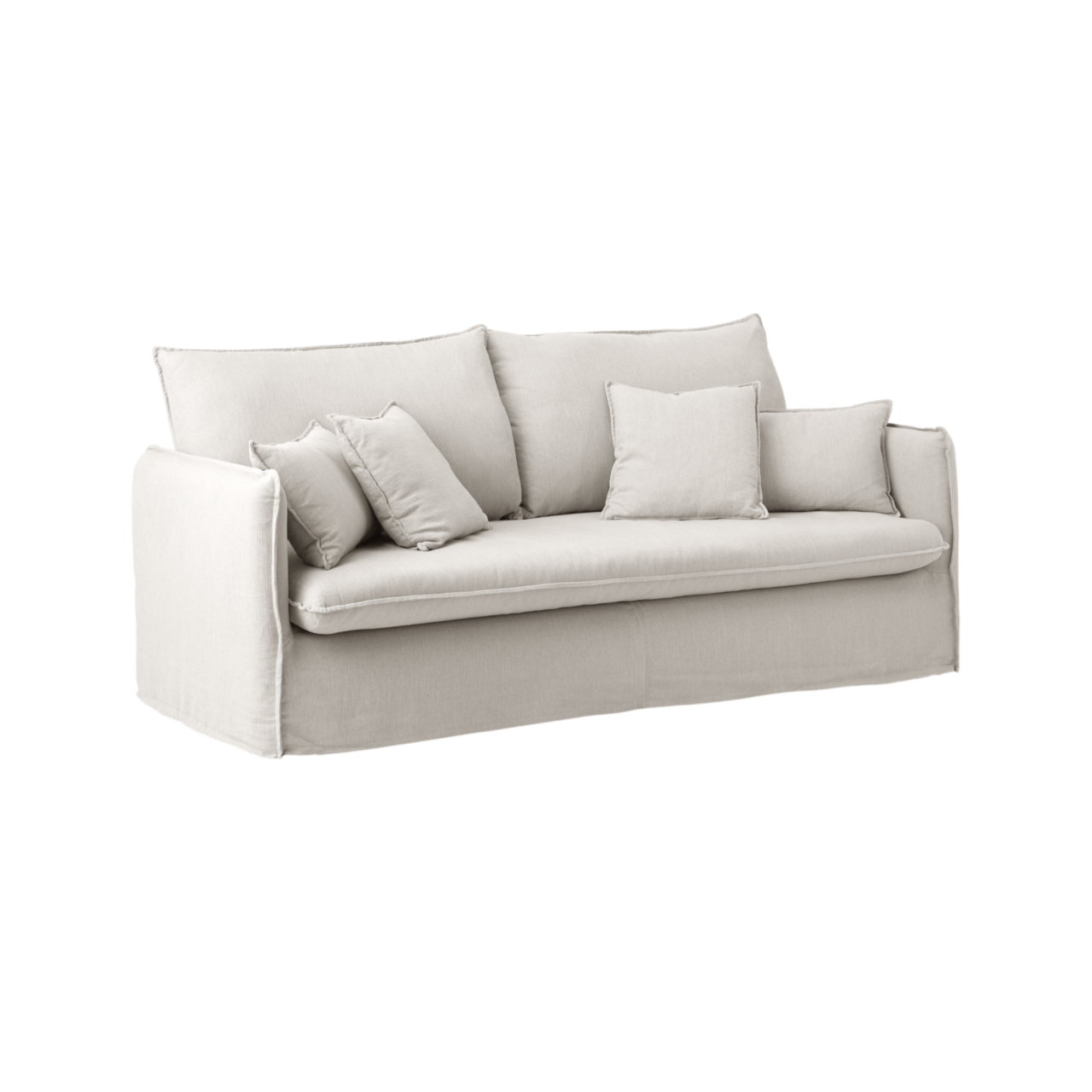 01 de canapes et fauteuils canapes droits 3 places camif signature blanc tissus orphee camif 100393132154 CAMIF SIGNATURE - Canapé tissu effet lin Orphée