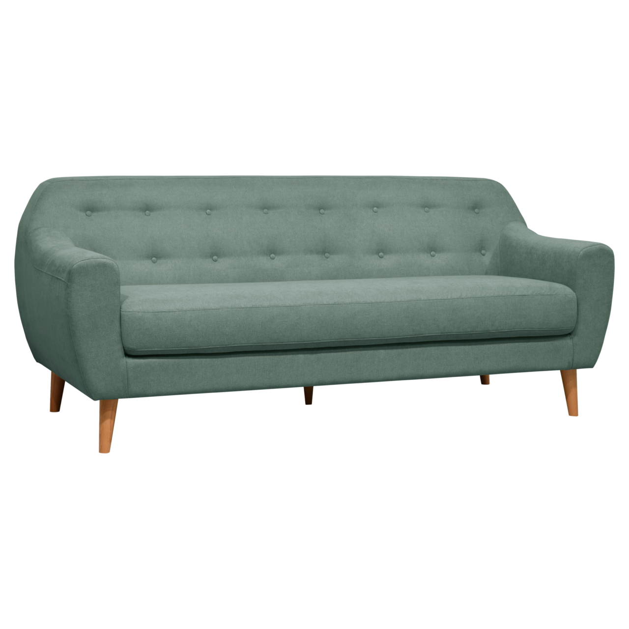 01 de canapes et fauteuils canapes droits 3 places essentiels par camif vert tissus agathe camif 100302231395 ESSENTIELS PAR CAMIF - Canapé 3 places tissu Agathe