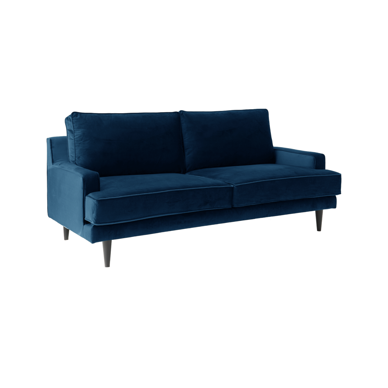 01 de canapes et fauteuils canapes droits 3 places n bleu tissus oscar camif 100309931003 CAMIF SIGNATURE - Canapé velours Oscar