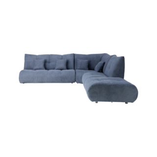 Camif - Canapé d’angle modulable tissu avec pouf Benny