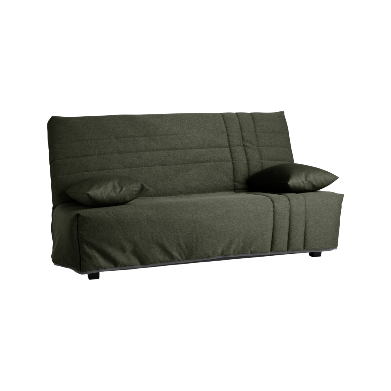01 de canapes et fauteuils clic clac cosi par camif vert tissus olga camif 100401114316 COSI PAR CAMIF - Canapé clic clac tissu Olga