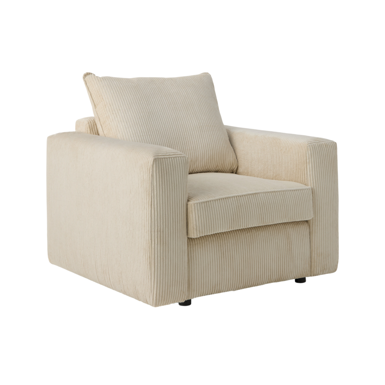 01 de canapes et fauteuils fauteuils niv inf n beige tissus otto camif 100388643652 CAMIF SIGNATURE - Fauteuil velours côtelé Otto