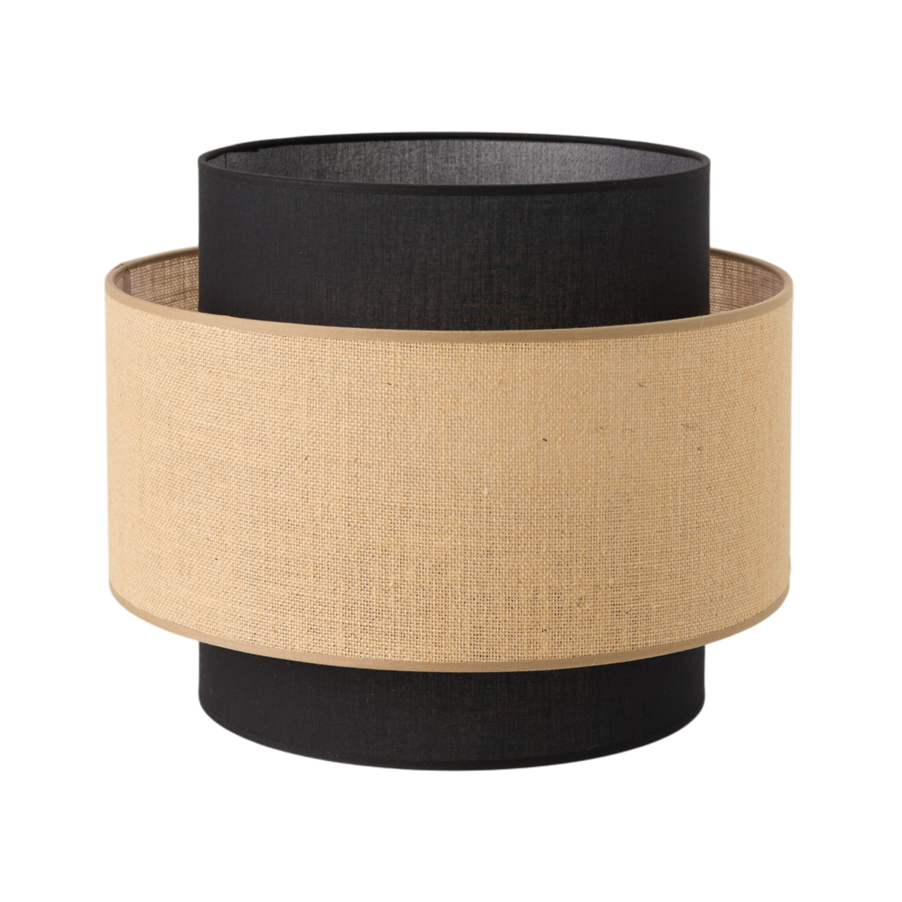CAMIF SIGNATURE - Abat-jour pour suspension naturelle jute et noir 40 cm Roxanne