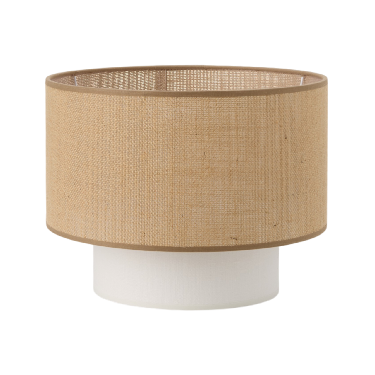 01 de deco abat jour camif signature beige tissus n camif 10039417 ESSENTIELS PAR CAMIF - Abat-jour pour suspension double jute et beige 30 cm Rosine