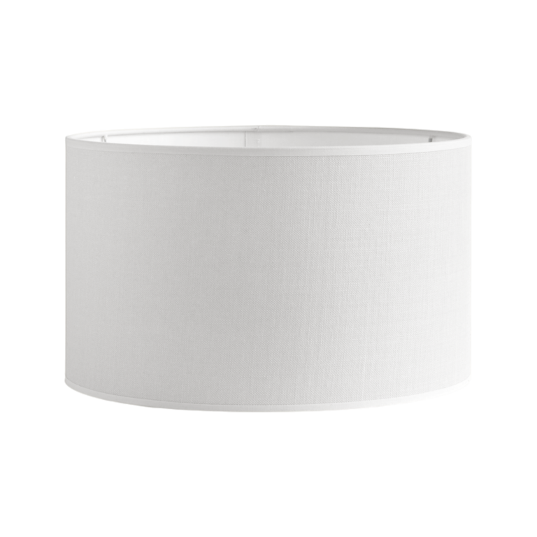 01 de deco abat jour essentiels par camif blanc coton rivage camif 100400884812 ESSENTIELS PAR CAMIF - Abat-jour cylindrique coton Rivage