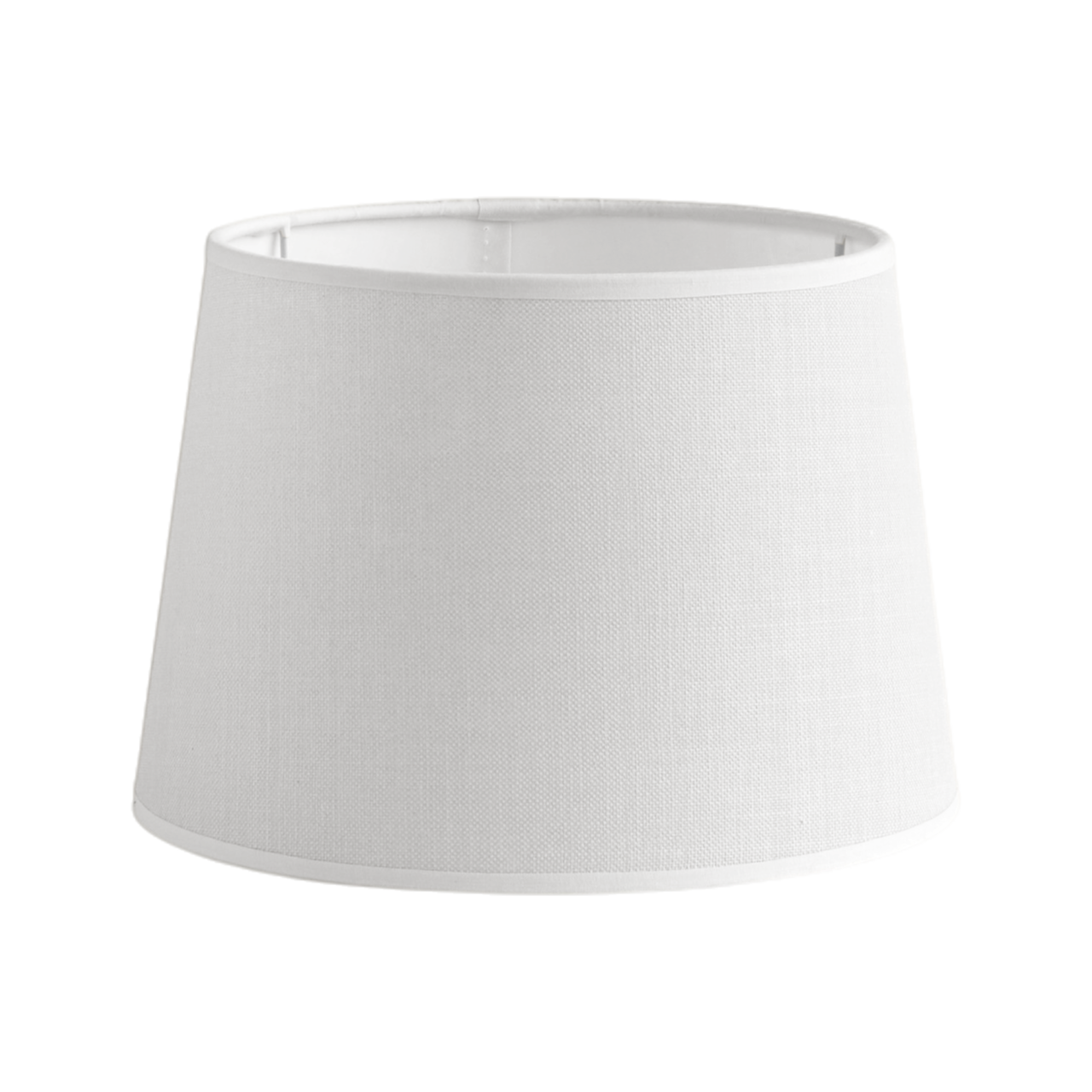 01 de deco abat jour essentiels par camif blanc coton rivage camif 100400894827 ESSENTIELS PAR CAMIF - Abat-jour conique coton Rivage