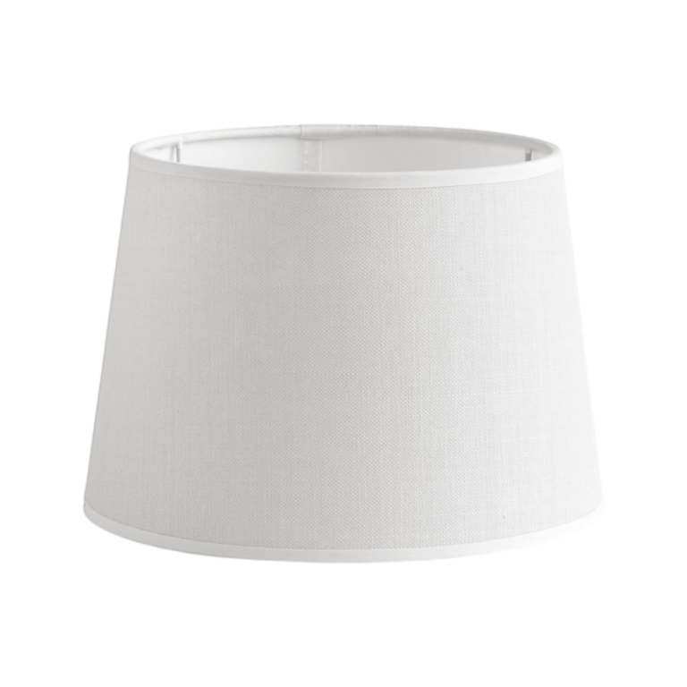 01 de deco abat jour essentiels par camif blanc coton rivage camif 100400894827 ESSENTIELS PAR CAMIF - Abat-jour conique coton Rivage