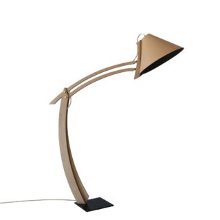 Lampadaire réglable Silence cuir beige par la marque Camif Camif - Lampadaire réglable Silence cuir beige