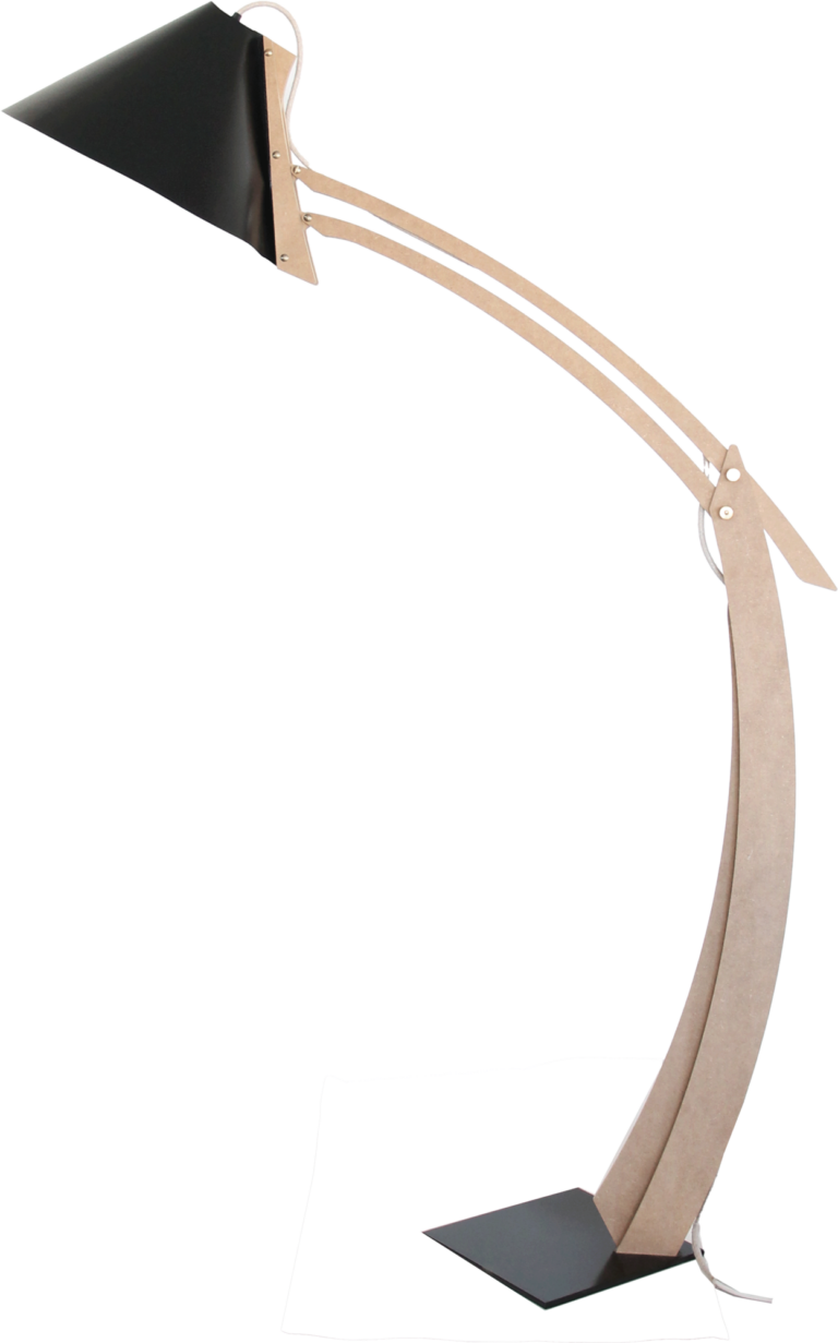 01 de deco lampadaires camif noir cuir a completer n 10039455 CAMIF SIGNATURE - Lampadaire réglable Silence cuir noir