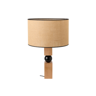 Lampe à poser en bois et abat jour jute Romy par la marque Camif Camif - Lampe à poser en bois et abat jour jute Romy