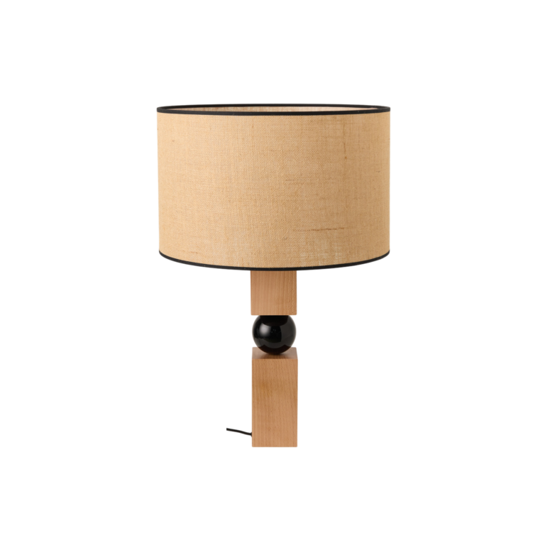 01 de deco lampes camif signature bois clair lin n camif 10039404 CAMIF SIGNATURE - Lampe à poser en bois et abat jour jute Romy