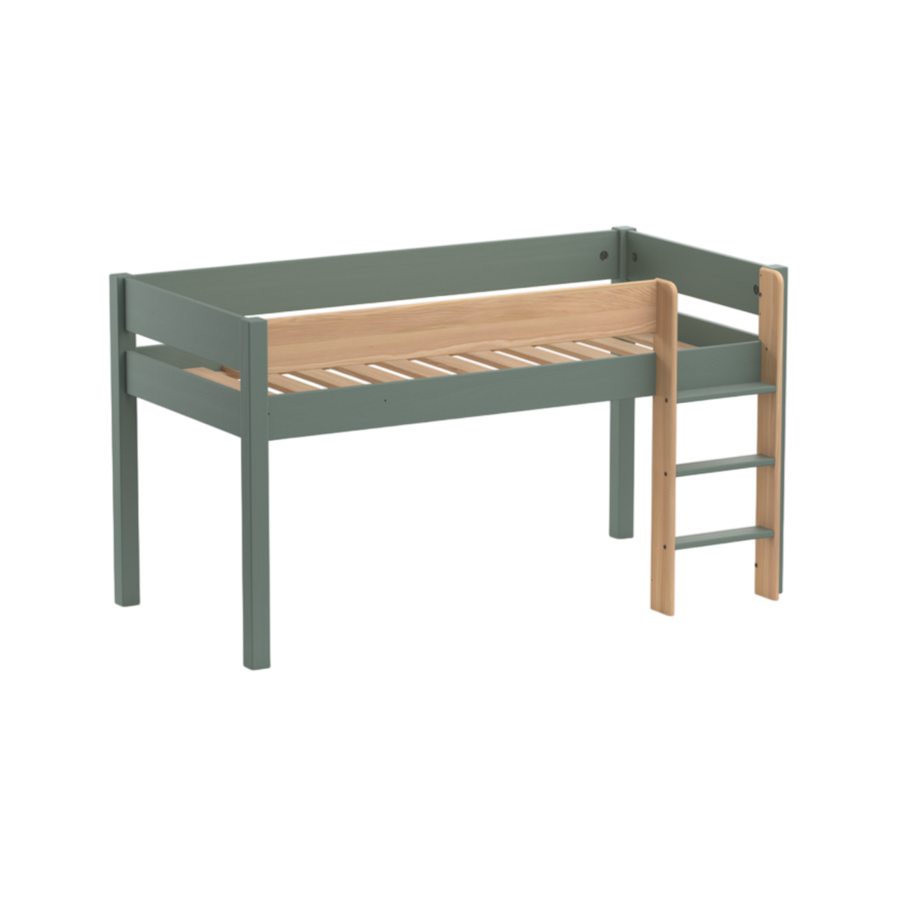 01 de enfant lits enfant camille par camif vert bois sylvio n 100357961211 CAMILLE PAR CAMIF - Lit mi-hauteur Sylvio