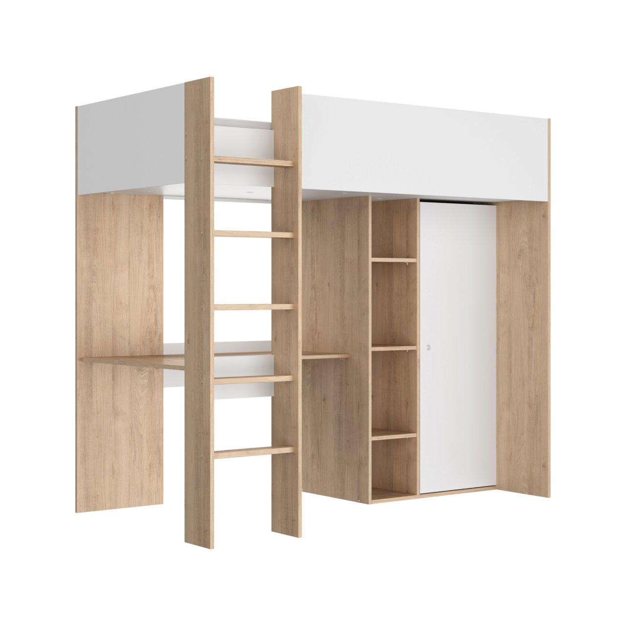 01 de enfant lits mezzanine camille par camif bois clair bois guillaume n 10040082 CAMILLE PAR CAMIF - Lit mezzanine Guillaume