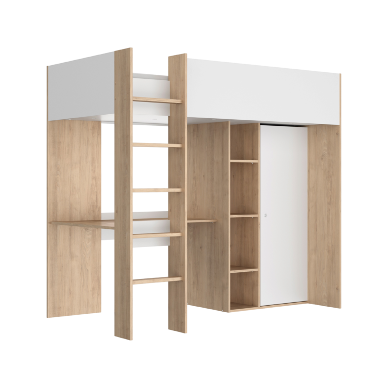 01 de enfant lits mezzanine camille par camif bois clair bois guillaume n 10040082 CAMILLE PAR CAMIF - Lit mezzanine Guillaume