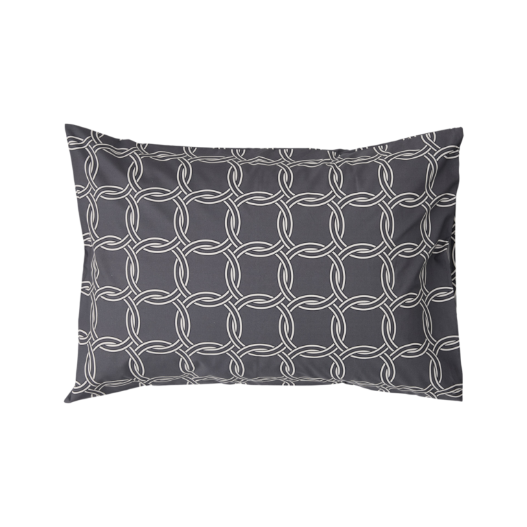 01 de linge de maison taies d oreiller et de traversin camif signature noir coton neo retro camif 100391584101 CAMIF SIGNATURE - Lot de 2 taies d'oreiller percale Néo Rétro