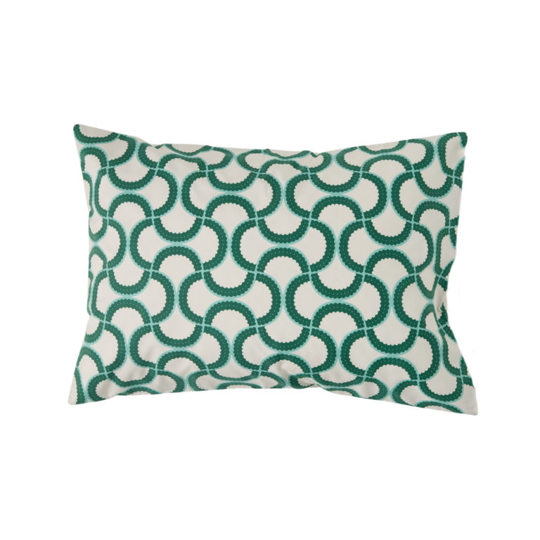 01 de linge de maison taies d oreiller et de traversin camif signature vert coton bio jardin urbain camif 100391334084 ESSENTIELS PAR CAMIF - Lot de 2 taies d'oreiller coton bio Jardin Urbain