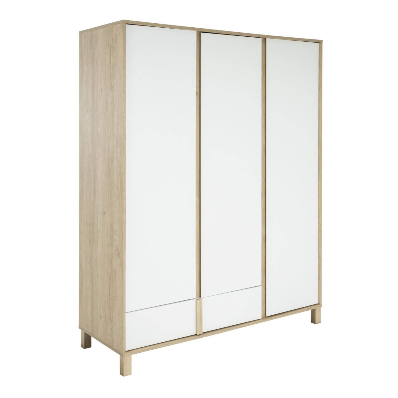 01 de meubles armoires et dressings essentiels par camif bois clair bois gabrielle n 10039823 ESSENTIELS PAR CAMIF - Armoire 3 portes 1 tiroir Gabrielle