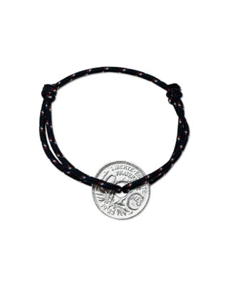 Bracelet Vincennes – 10 centimes argent – Navigateur Marine par la marque LE SOU FRANÇAIS LE SOU FRANÇAIS - Bracelet Vincennes – 10 centimes argent – Navigateur Marine
