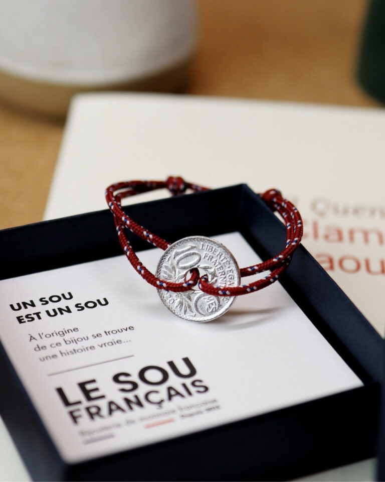 Le Sou Français - Bracelet Vincennes - 10 centimes argent - Vignoble