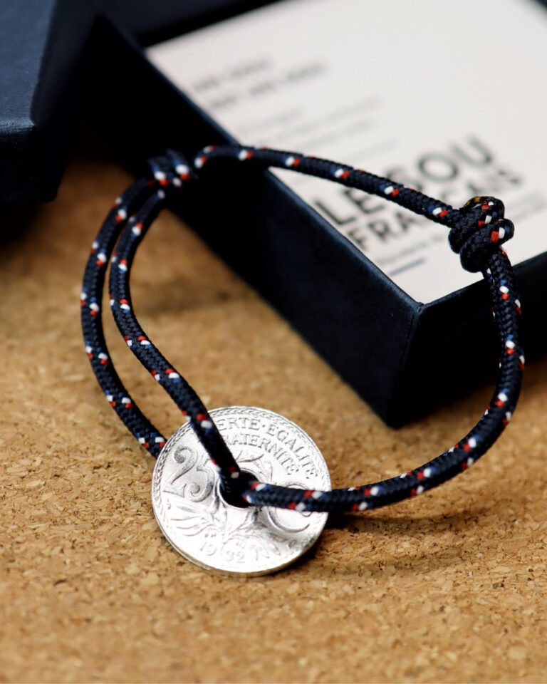 LE SOU FRANÇAIS - Bracelet Montmartre - 25 centimes argent - Navigateur Marine