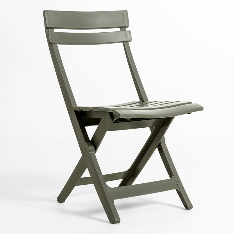 Grosfillex - Lot table Vega 118 x 77 cm + 4 chaises Miami pliantes – Sorbet melon