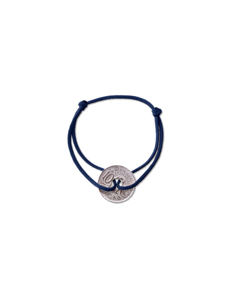 Le Sou Français - Bracelet Vincennes - 10 centimes argent - Marine