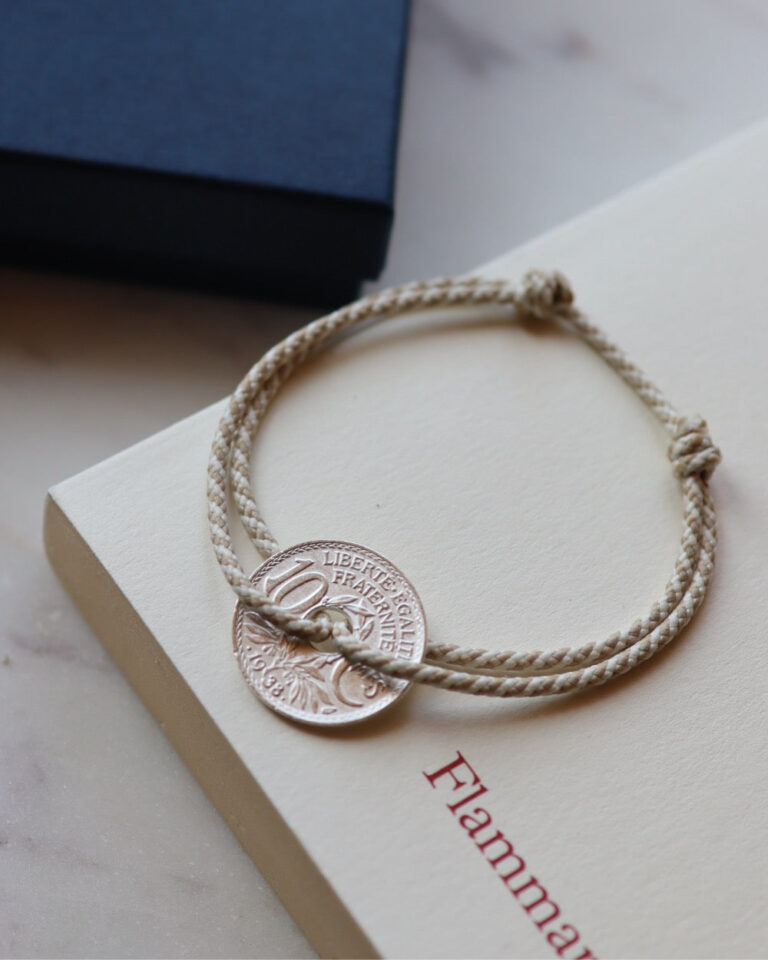 Le Sou Français - Bracelet Vincennes - 10 centimes argent - Biarrot Beige