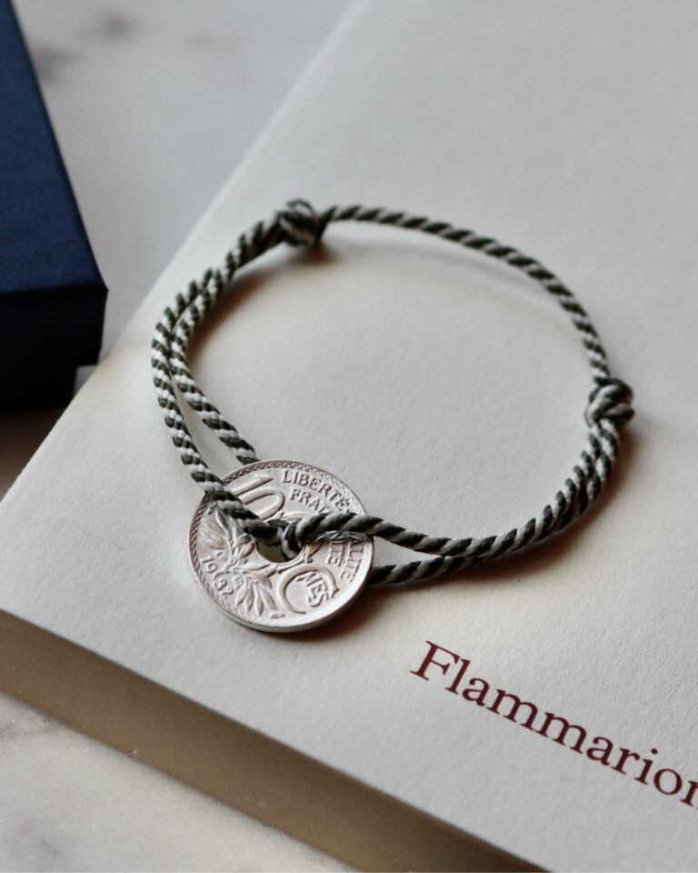 Le Sou Français - Bracelet Vincennes - 10 centimes argent - Biarrot Vert