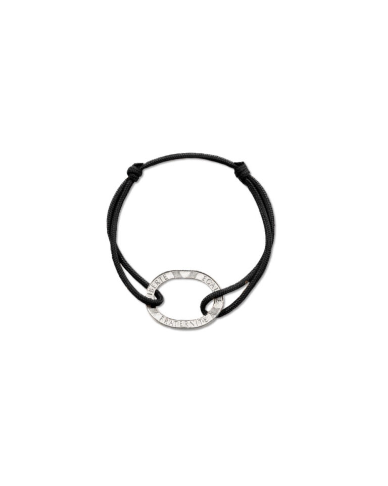 Le Sou Français - Bracelet Bastille - 10 francs argent - Noir