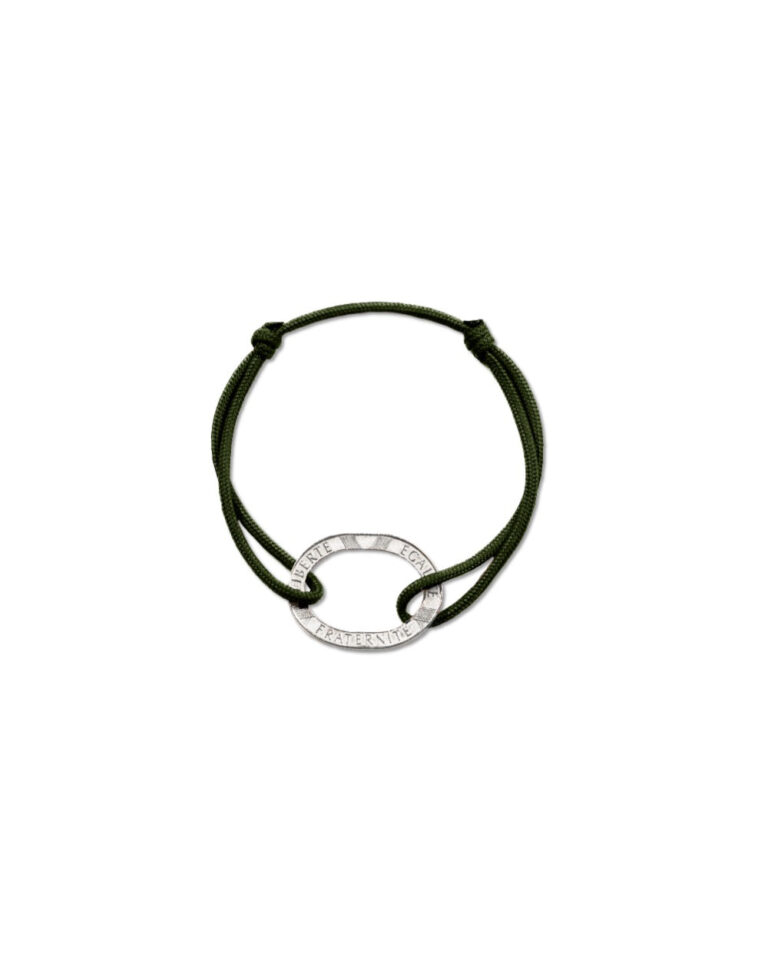 Le Sou Français - Bracelet Bastille - 10 francs argent - Kaki