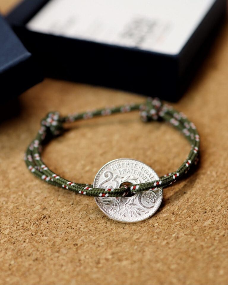 LE SOU FRANÇAIS - Bracelet Montmartre - 25 centimes argent - Intrépide