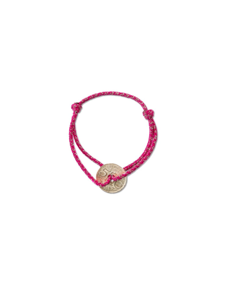 LE SOU FRANÇAIS - Bracelet Louvre - 5 centimes or - Rose Irisé