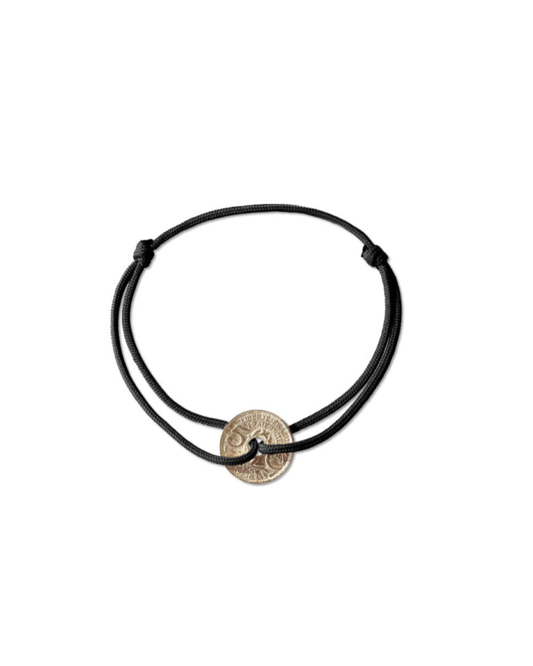 LE SOU FRANÇAIS - Bracelet Louvre - 5 centimes or - Noir