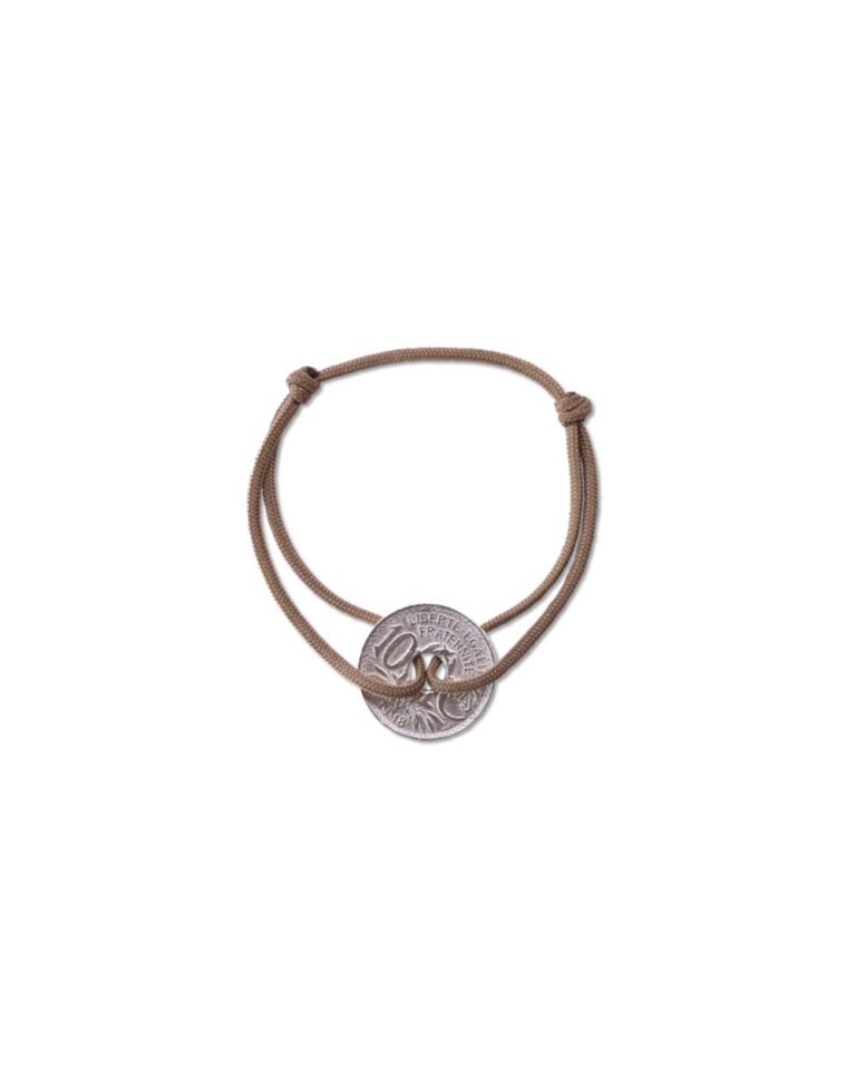 Le Sou Français - Bracelet Vincennes - 10 centimes argent - Beige