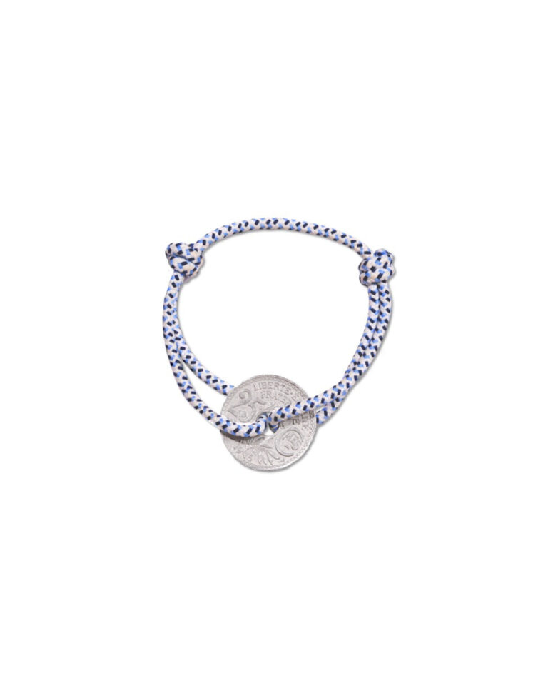 LE SOU FRANÇAIS - Bracelet Montmartre - 25 centimes argent - Marin