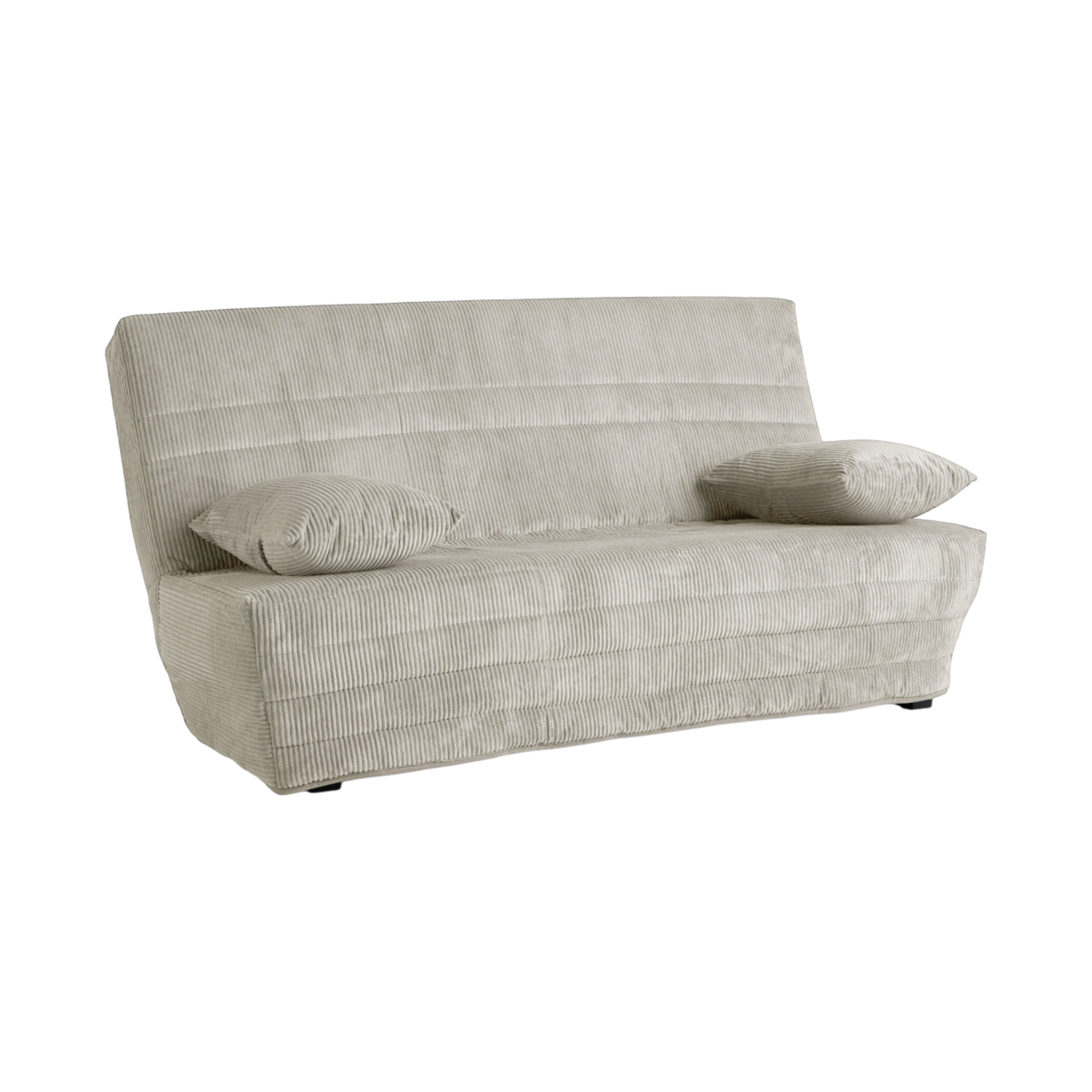 10 de canapes et fauteuils clic clac cosi par camif beige tissus opale camif 100397404159 COSI PAR CAMIF - Canapé clic clac velours côtelé Opale