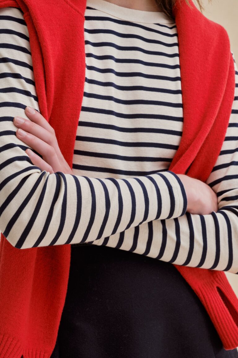 Le Minor - Marinière Anne écru et marine pour femme – L
