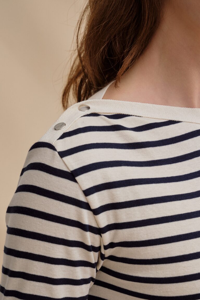 Le Minor - Marinière Anne écru et marine pour femme – L