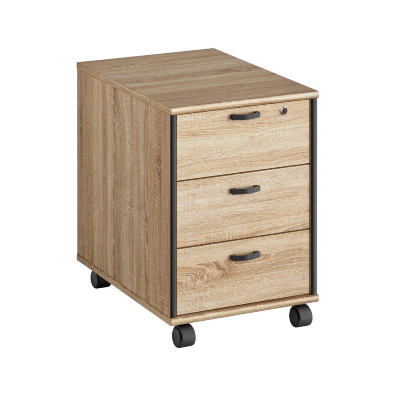 1D BUREAU CAISSON BOISCLAIR GAMI GREGORY 10031318 crop C.PRO PAR CAMIF - Caisson 3 tiroirs Gregory