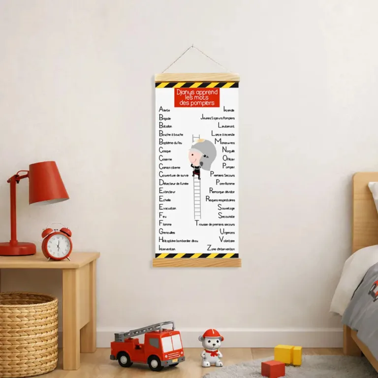 Atelier Baby’Sphère - Bannière personnalisée avec les mots des pompiers