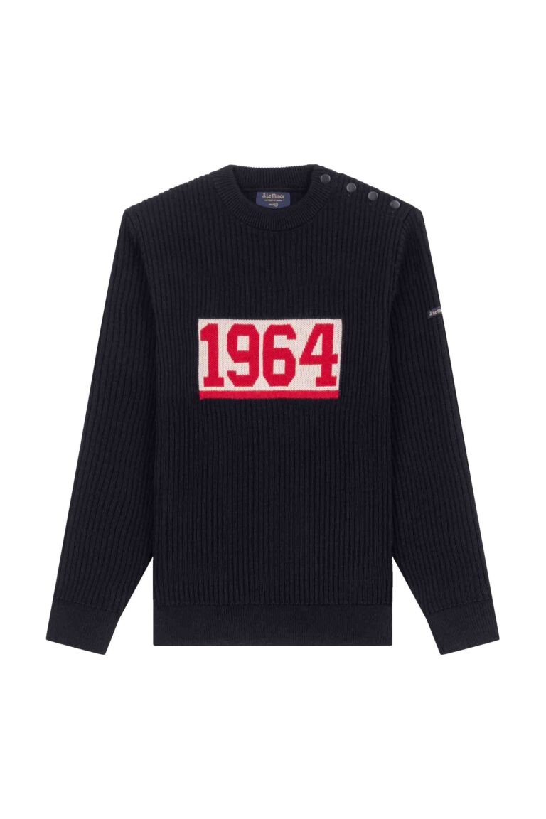 Le Minor - Pull marin 1964 bleu marine pour homme – XXL