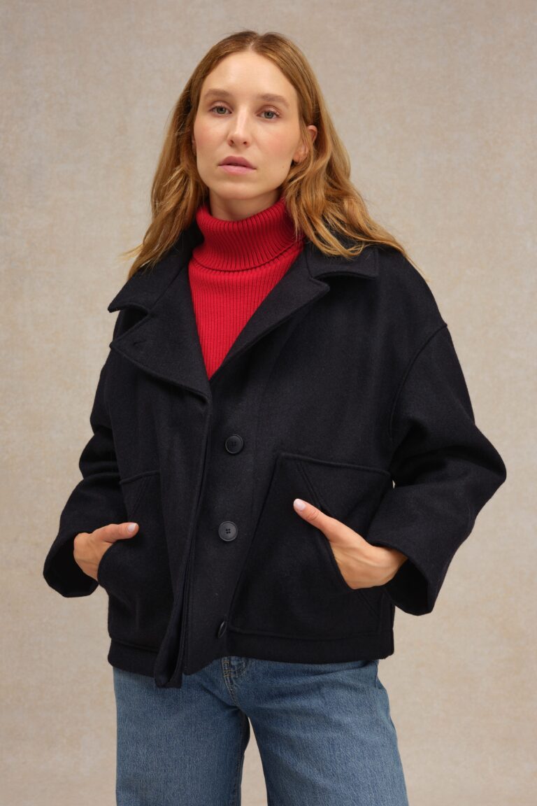 Le Minor - Caban bleu marine pour femme – XL