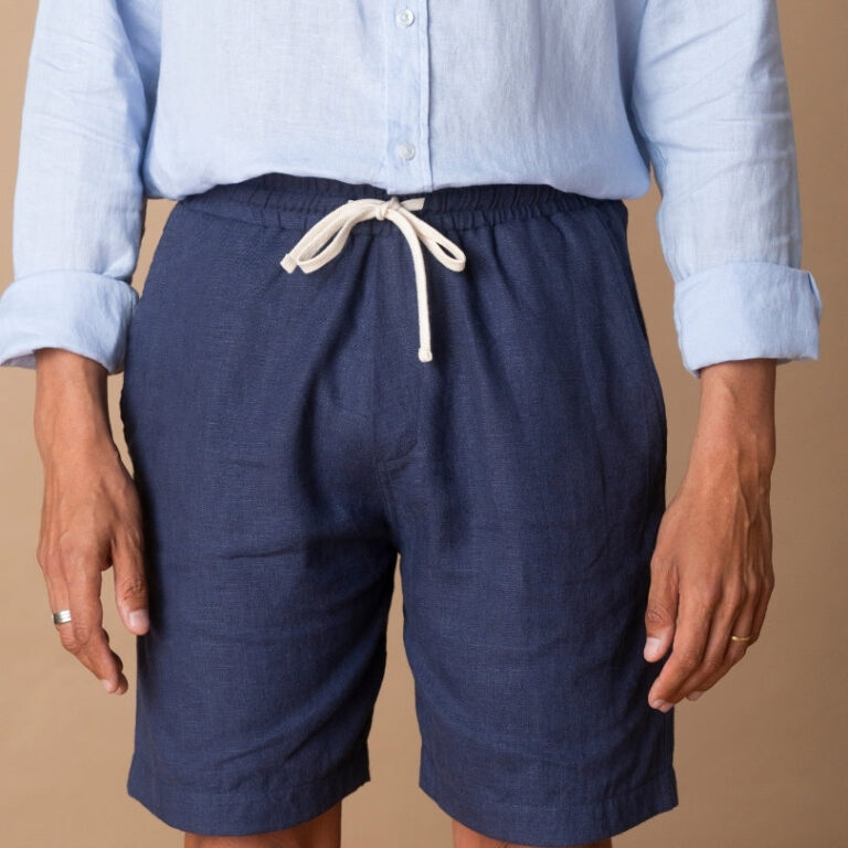 Le T-Shirt Propre - Le short 100% Lin Français - Homme – Beige / 2XL