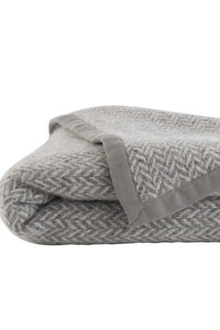 Couverture en laine d’agneau – GRIS PLOMB par la marque MAISON SOLFIN MAISON SOLFIN - Couverture en laine d’agneau – GRIS PLOMB