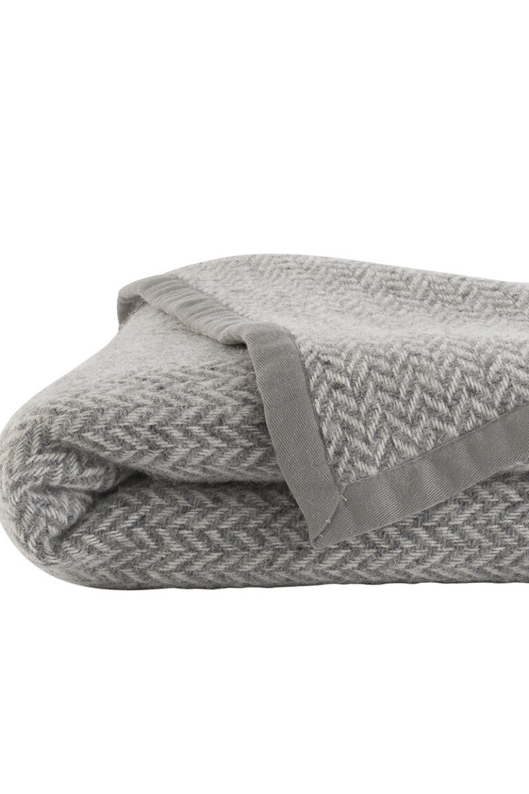 Maison-solfin - Couverture en laine d'agneau - GRIS PLOMB – 180/240