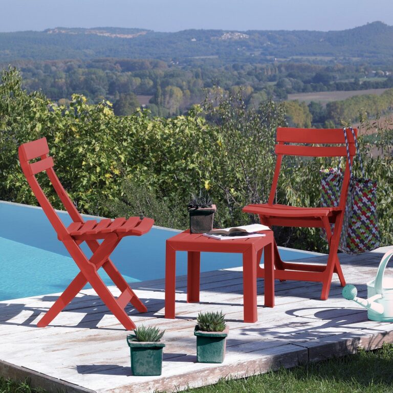 Grosfillex B2C - Table basse de jardin Miami – Fushia