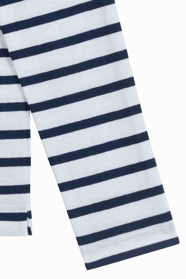 Le Minor - Marinière classique blanche et marine pour femme – XL