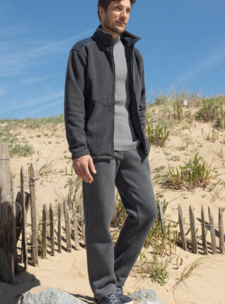 Pantalon jogging homme gris anthracite par la marque MAISON SOLFIN MAISON SOLFIN - Pantalon jogging homme gris anthracite