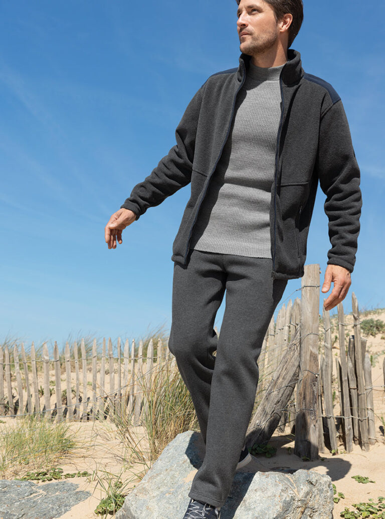 Maison-solfin - Pantalon jogging homme gris anthracite – 3